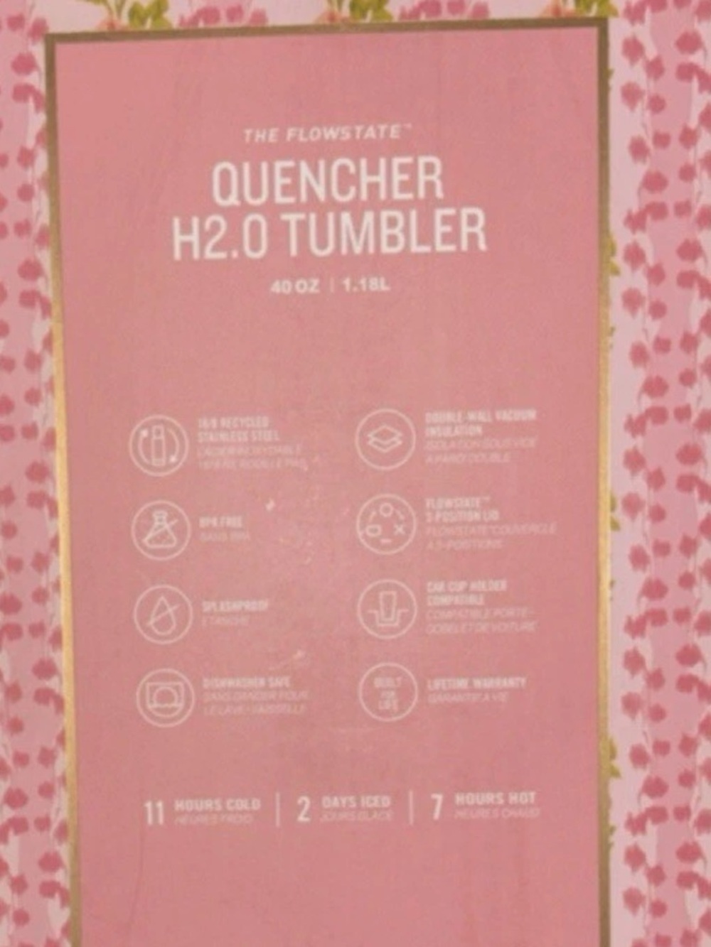 LoveShackFancy Pink Floral Tumbler - Picture 3 of 3